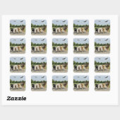 Hondenliefhebbers Vierkante Sticker (Vel)