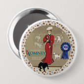 hondenliefhebbers voor Romney Ronde Button 4,0 Cm (Voorkant /achterkant)