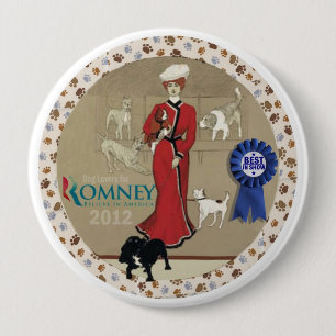 hondenliefhebbers voor Romney Ronde Button 4,0 Cm