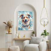 Hondenliefhebbers Wandkunst/ blauwtint [1/3] Poster