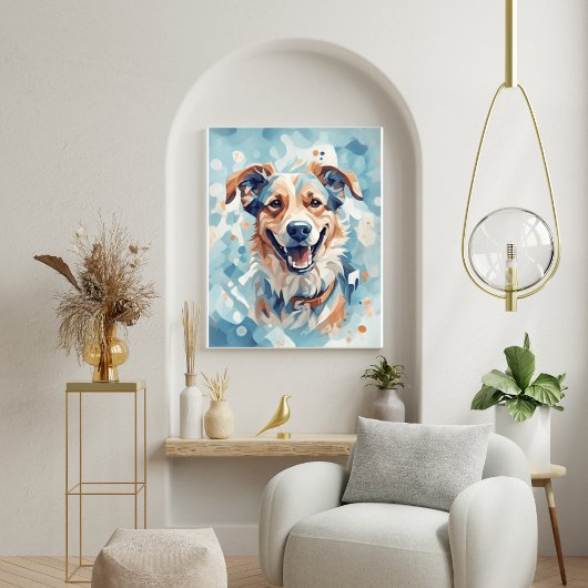 Hondenliefhebbers Wandkunst/ blauwtint [1/3] Poster