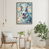 Hondenliefhebbers Wandkunst/ blauwtint [3/3] Poster