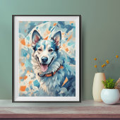 Hondenliefhebbers Wandkunst/ blauwtint [3/3] Poster