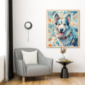 Hondenliefhebbers Wandkunst/ blauwtint [3/3] Poster