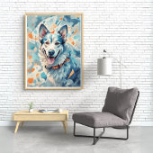 Hondenliefhebbers Wandkunst/ blauwtint [3/3] Poster