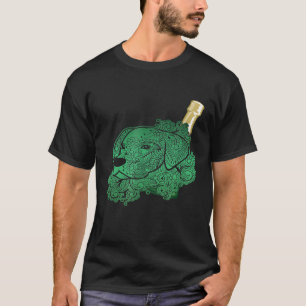 Hondenliefhebbers Wijnfles Dieren Wijnglas T-shirt