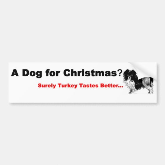 hondenliefhebbers Xmas Bumpersticker (Voorkant)