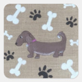 Hondenliefhebberstickers Vierkante Sticker (Voorkant)