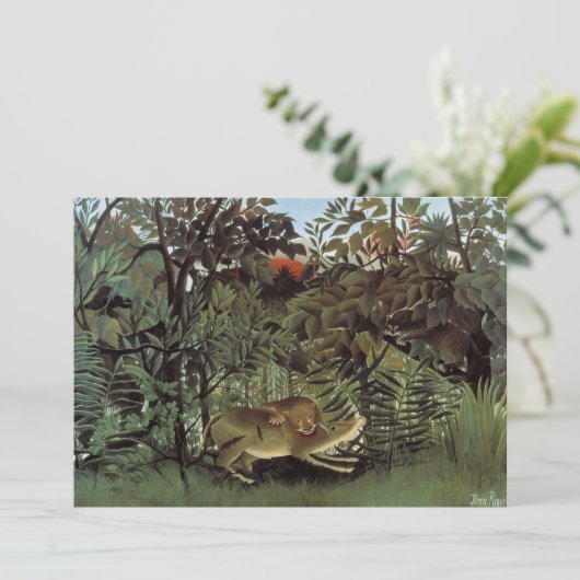 Hondenlion van Henri Rousseau,  dier in het wild (Staand voorkant)