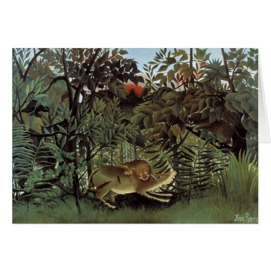 Hondenlion van Henri Rousseau,  dier in het wild (Voorkant Horizontaal)