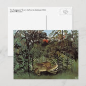 Hondenlion van Henri Rousseau,  dier in het wild Briefkaart (Voorkant / Achterkant)