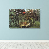 Hondenlion van Henri Rousseau, dier in het wild Canvas Afdruk (Insitu (Houten vloer))