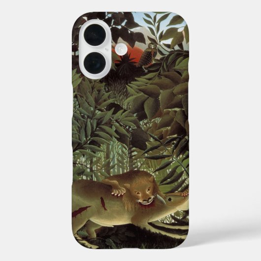 Hondenlion van Henri Rousseau, dier in het wild Case-Mate iPhone Case (Achterkant)