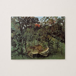 Hondenlion van Henri Rousseau,  dier in het wild Legpuzzel