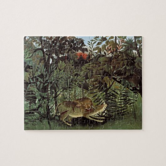 Hondenlion van Henri Rousseau,  dier in het wild Legpuzzel (Horizontaal)