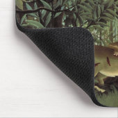 Hondenlion van Henri Rousseau,  dier in het wild Muismat (Hoek)