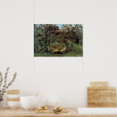 Hondenlion van Henri Rousseau,  dier in het wild Poster (Keuken)