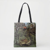 Hondenlion van Henri Rousseau,  dier in het wild Tote Bag (Voorkant)