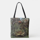 Hondenlion van Henri Rousseau,  dier in het wild Tote Bag (Achterkant)
