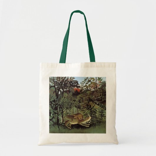 Hondenlion van Henri Rousseau,  dier in het wild Tote Bag (Voorkant)