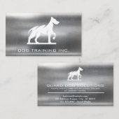 Hondenlogo | Metalen achtergrond Visitekaartje (Voorkant / Achterkant)