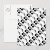 Hondenlogo Zwart Grijs Briefkaart (Voorkant / Achterkant)