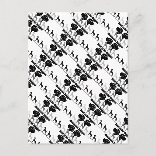 Hondenlogo Zwart Grijs Briefkaart (Voorkant)