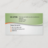 Hondenloop en trainingsdiensten visitekaartje (Achterkant)