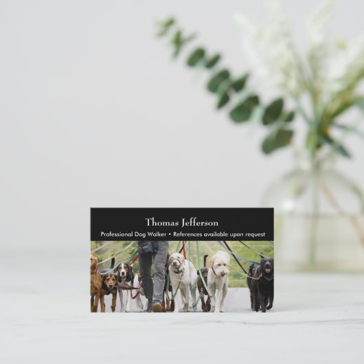 Hondenloopster Visitekaartje Klantenkaartje (Staand voorkant)