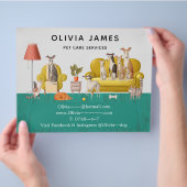 Hondenlopen en Dierenverzorging Zakelijk Flyer (Hand)