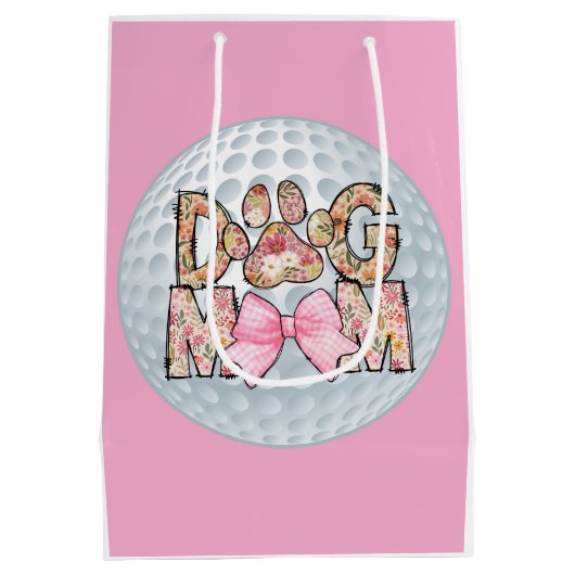 Hondenmam golf medium cadeauzakje (Achterkant)