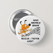 Hondenmensen Rocken Knop Ronde Button 5,7 Cm (Voorkant /achterkant)