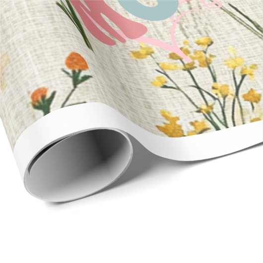 Hondenmoeder Bloemen Cadeaupapier (Rol Hoek)