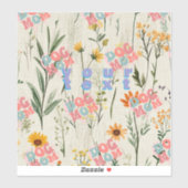 Hondenmoeder Bloemen Sticker (Vel)