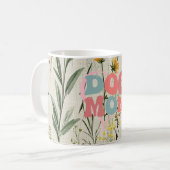Hondenmoeder Bloemen Wit Roze Koffiemok (Voorkant links)