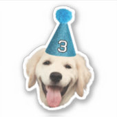 Hondenmoeder Gezicht Stickers, Aangepast Gezicht V Sticker (Voorkant)