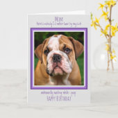Hondenmoeder Grappig Happy Birthday Schattigee hon Kaart (Gele Bloem)