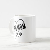 Hondenmoeder Hart Moederdag Koffiemok (Voorkant links)