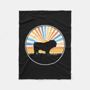 - Hondenmoeder Hondenpapa Retro Zonsondergang Huis Fleece Deken