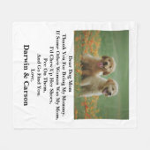 Hondenmoeder Moeders Gepersonaliseerd Foto Moeder  Fleece Deken (Voorkant (Horizontaal))