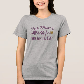 Hondenmoeders - bont op de hartslag van de moeder Tri-Blend shirt