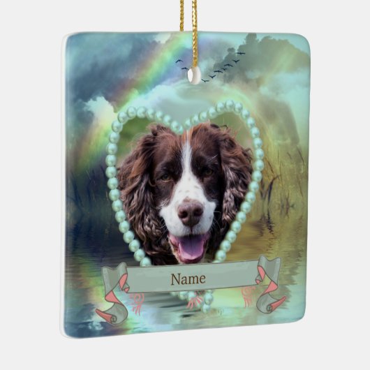 Hondenmonument - gepersonaliseerd keramisch ornament (Rechts)