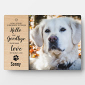 Hondenmonument Hondenfoto Houtnerf Aandenken Huisd Fotoplaat (voorkant)