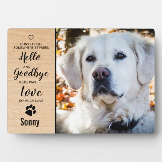 Hondenmonument Hondenfoto Houtnerf Aandenken Huisd Fotoplaat (voorkant)