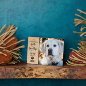 Hondenmonument Hondenfoto Houtnerf Aandenken Huisd Fotoplaat (Zijkant)