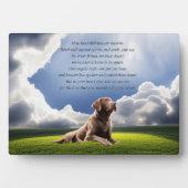 Hondenmonument met spiritueel gedicht Mooi! Fotoplaat (voorkant)