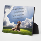 Hondenmonument met spiritueel gedicht Mooi! Fotoplaat (Zijkant)
