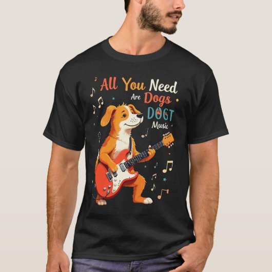 hondenmuziek t-shirt (Voorkant)