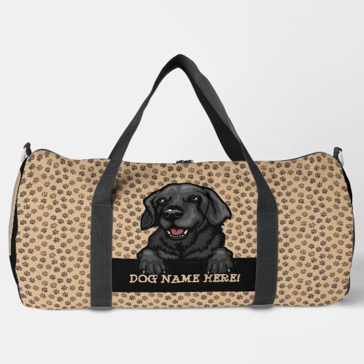 Hondennaam of Jouw naam, labrador retriever + pote Plunjezak (Voorkant)