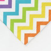  hondennaam Rainbow Chevron Paw Print Fleece Deken (Hoek)